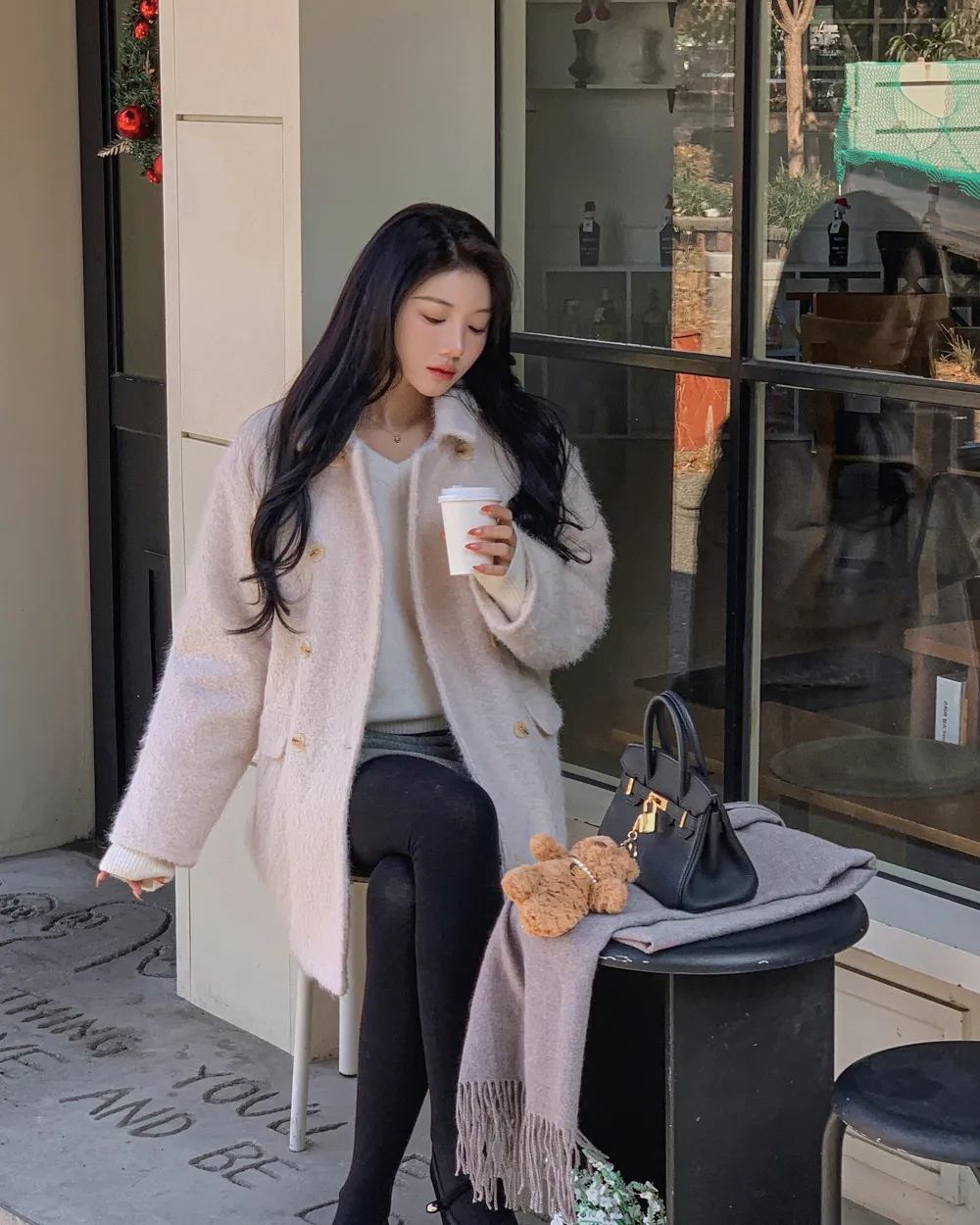 코트 모델 착용 이미지-S1L65