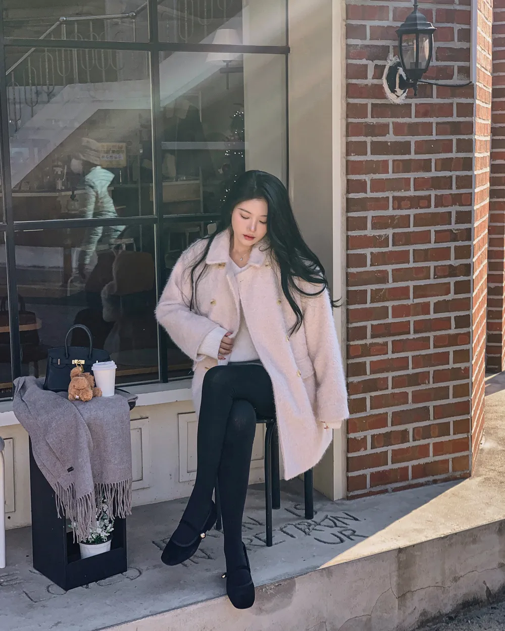 코트 모델 착용 이미지-S1L91