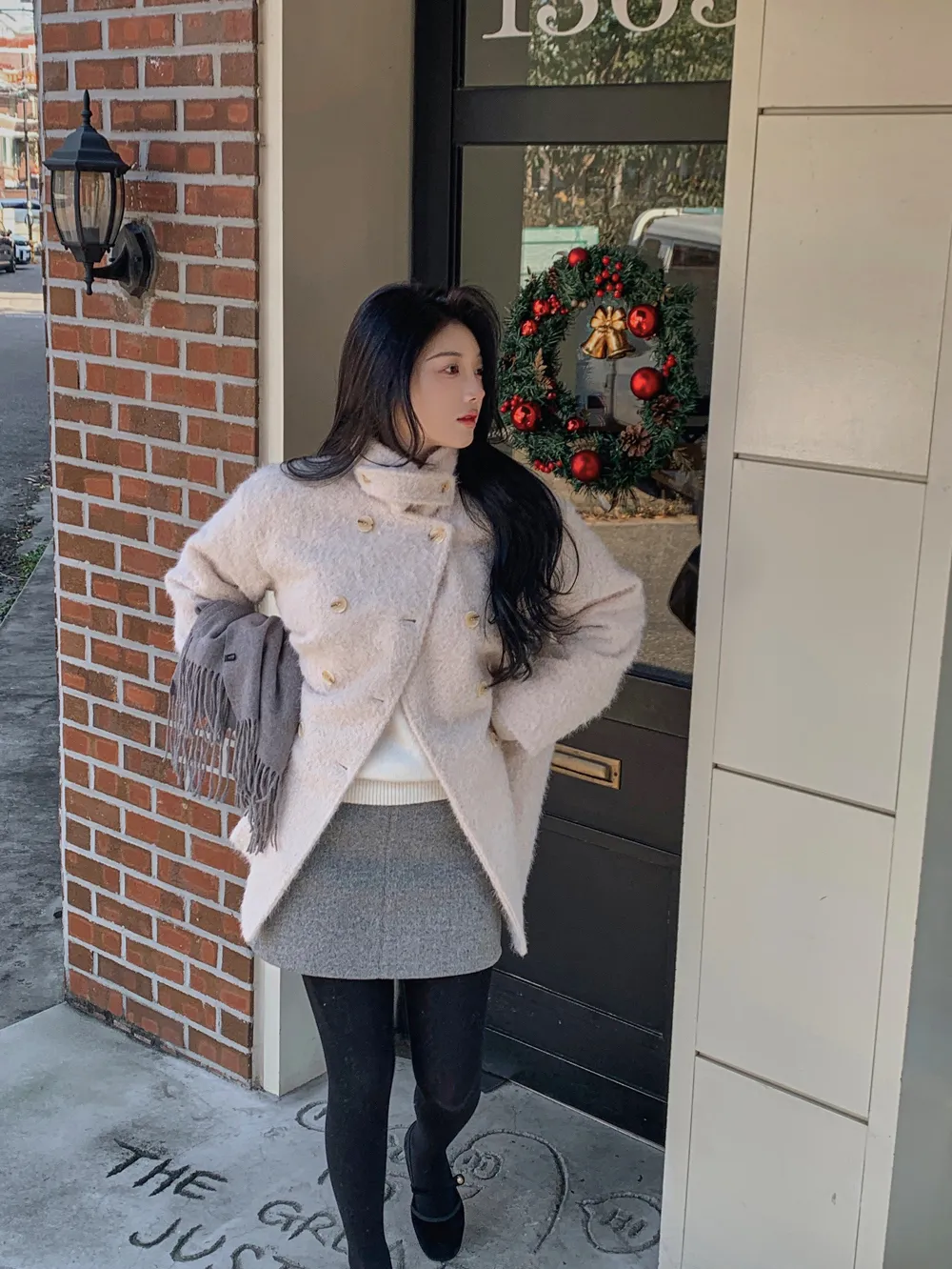 코트 모델 착용 이미지-S1L92