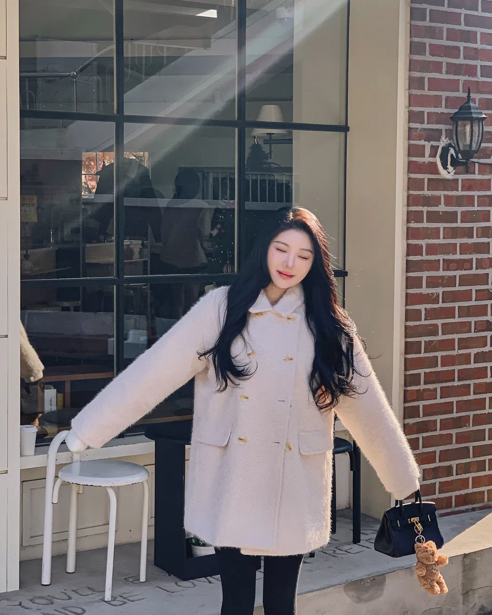 코트 모델 착용 이미지-S1L63