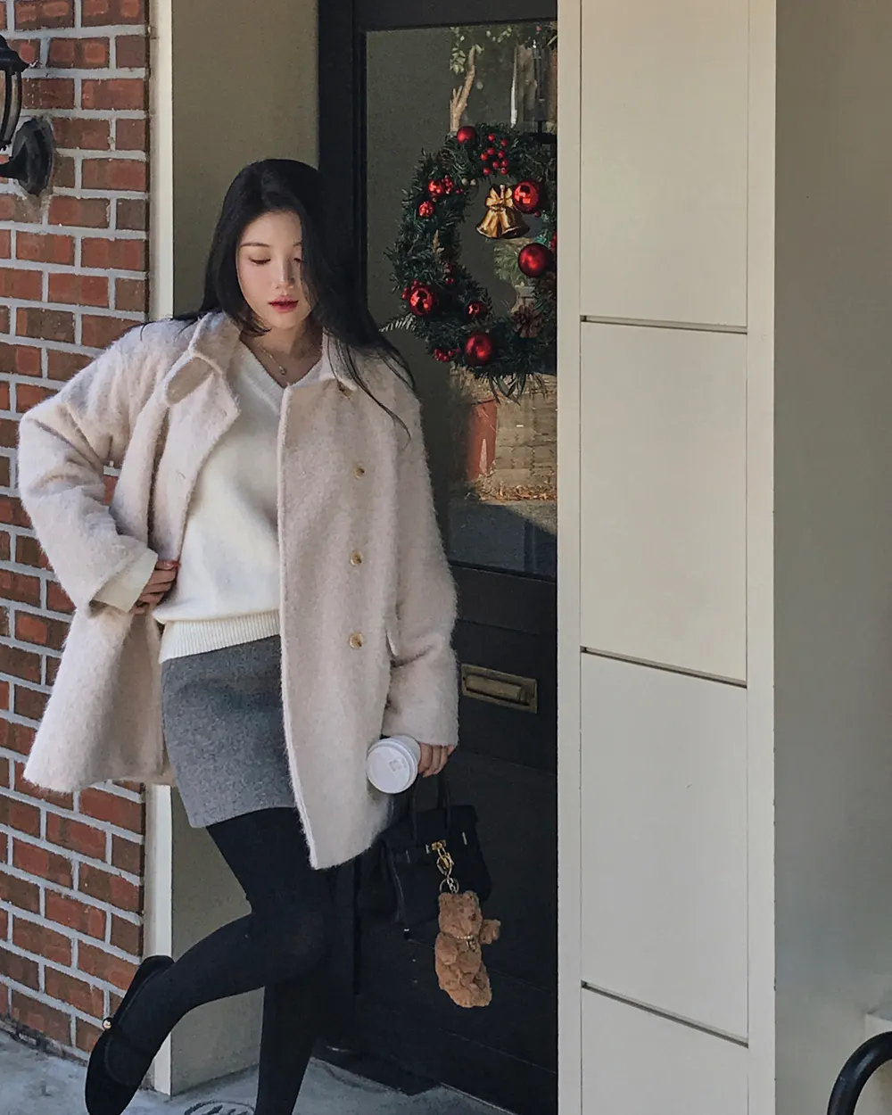 코트 모델 착용 이미지-S1L73