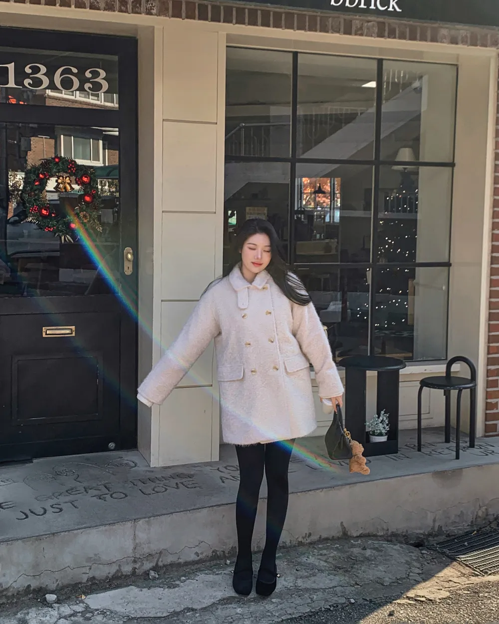 코트 모델 착용 이미지-S1L48