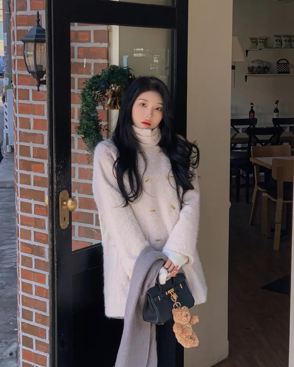 코트 모델 착용 이미지-S1L98