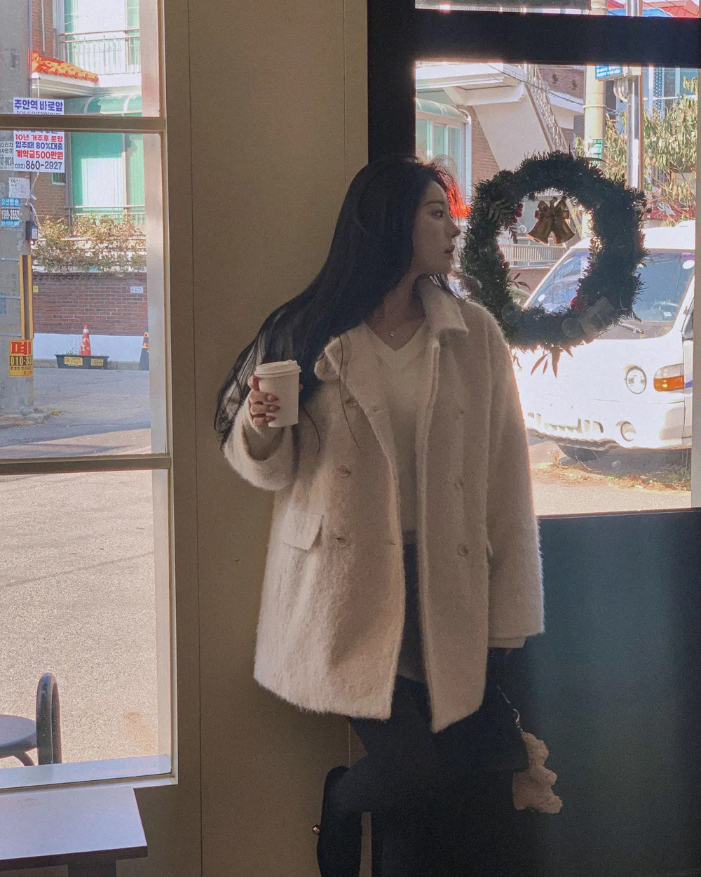 코트 모델 착용 이미지-S1L125