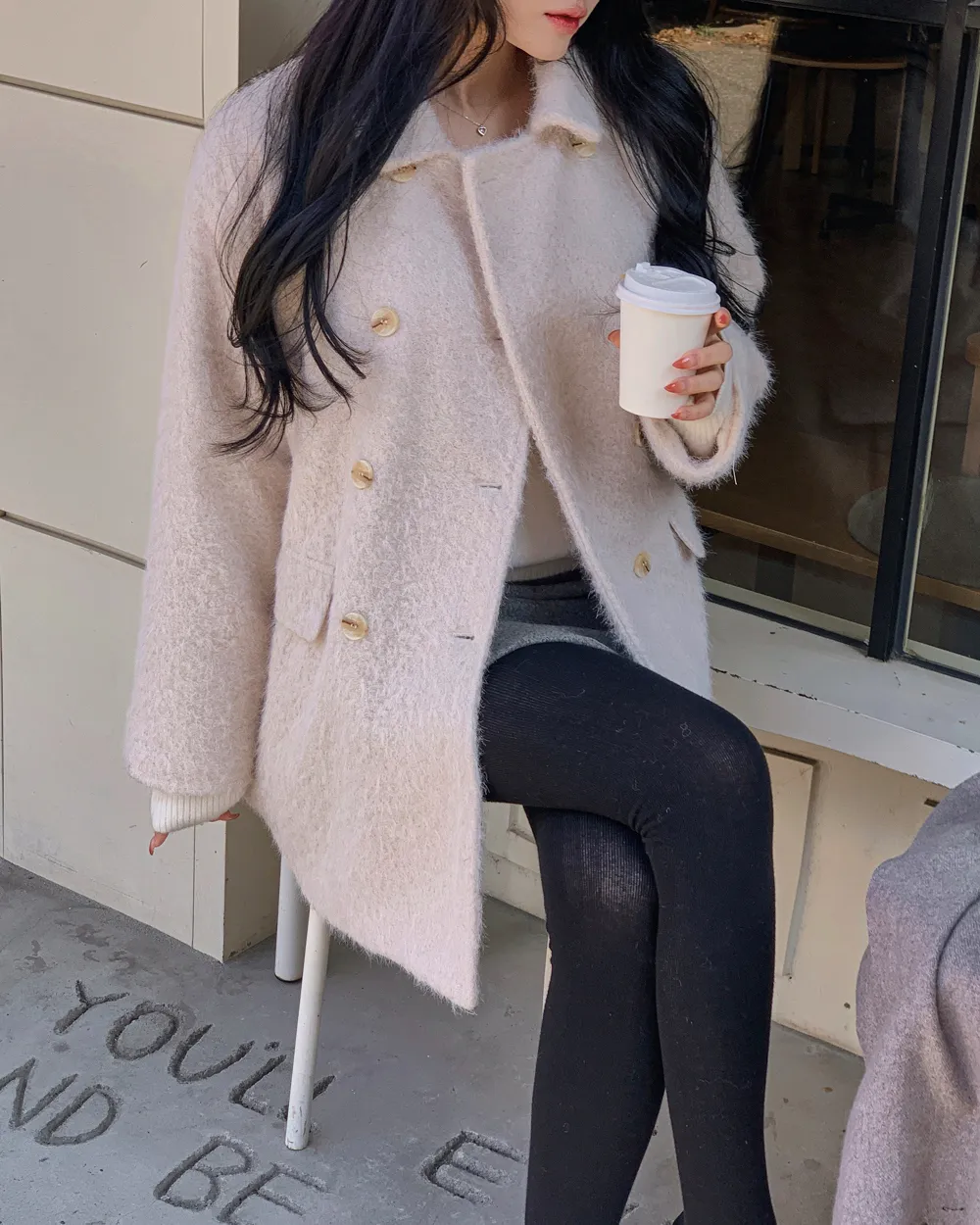 코트 모델 착용 이미지-S1L66