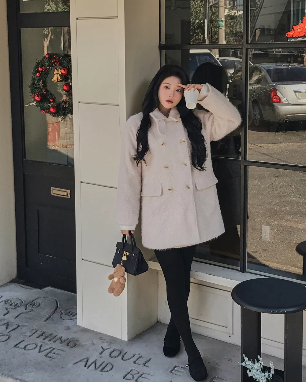 코트 모델 착용 이미지-S1L88