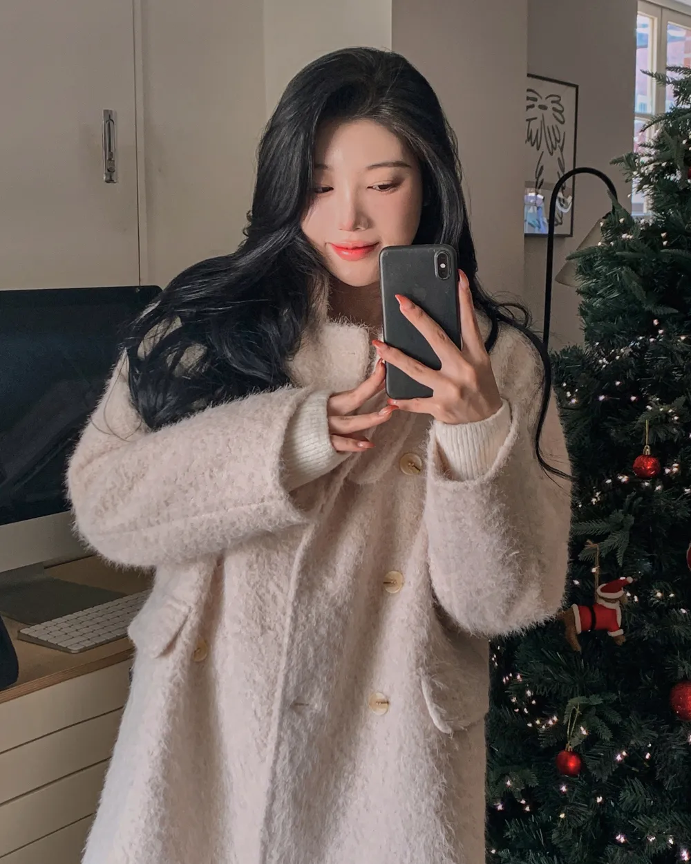 코트 모델 착용 이미지-S1L119