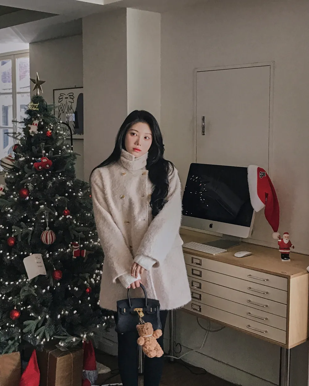 코트 모델 착용 이미지-S1L96