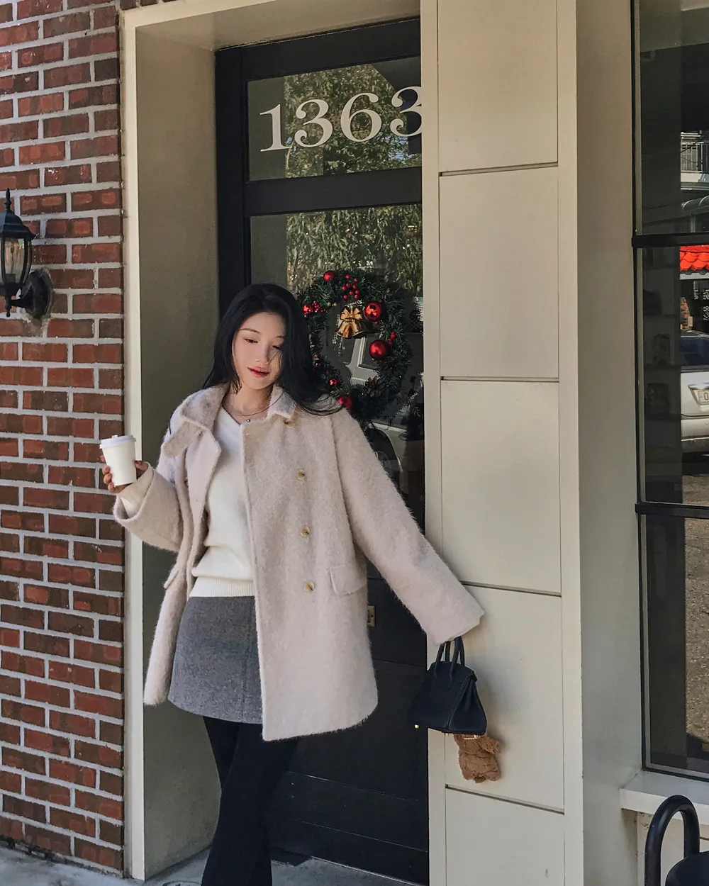 코트 모델 착용 이미지-S1L70