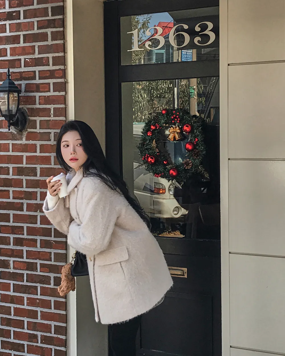 코트 모델 착용 이미지-S1L76