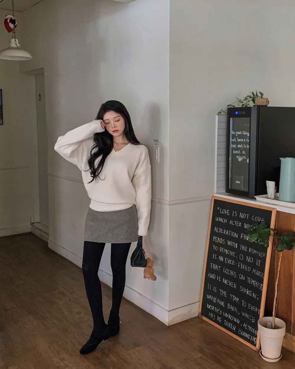 코트 모델 착용 이미지-S1L106