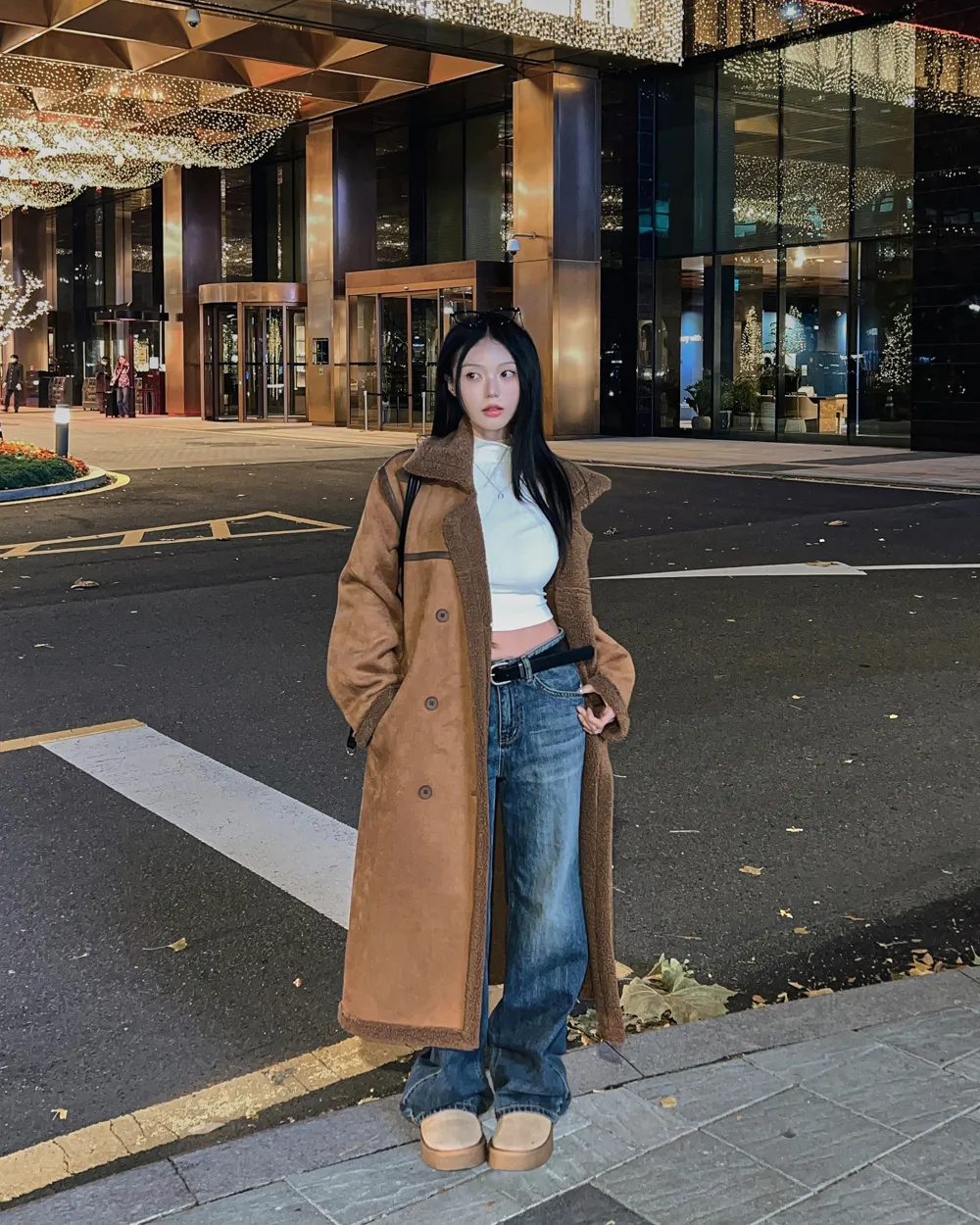 코트 모델 착용 이미지-S2L41