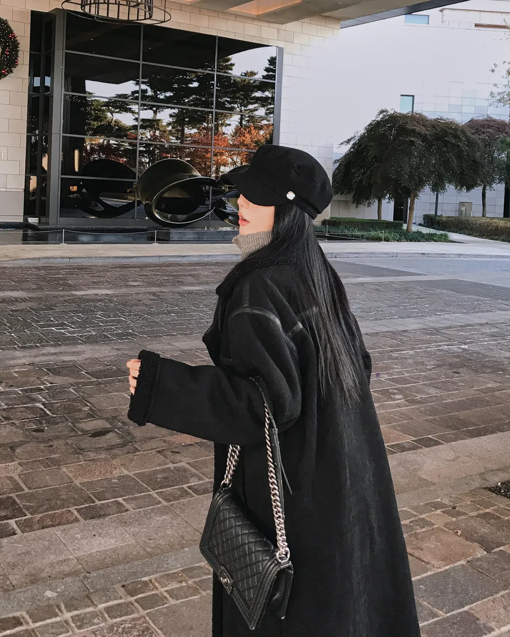 코트 모델 착용 이미지-S2L74