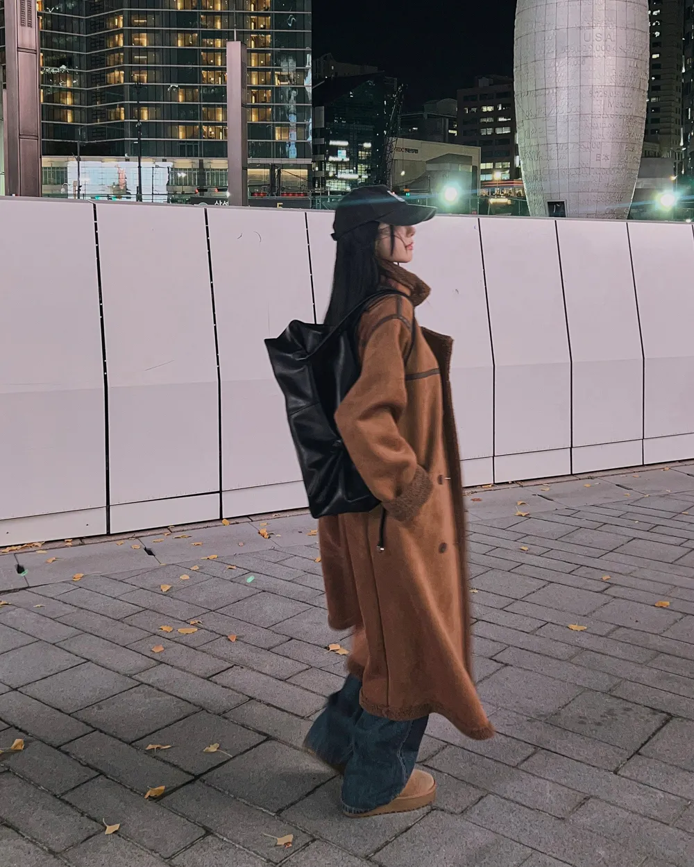 코트 모델 착용 이미지-S2L40