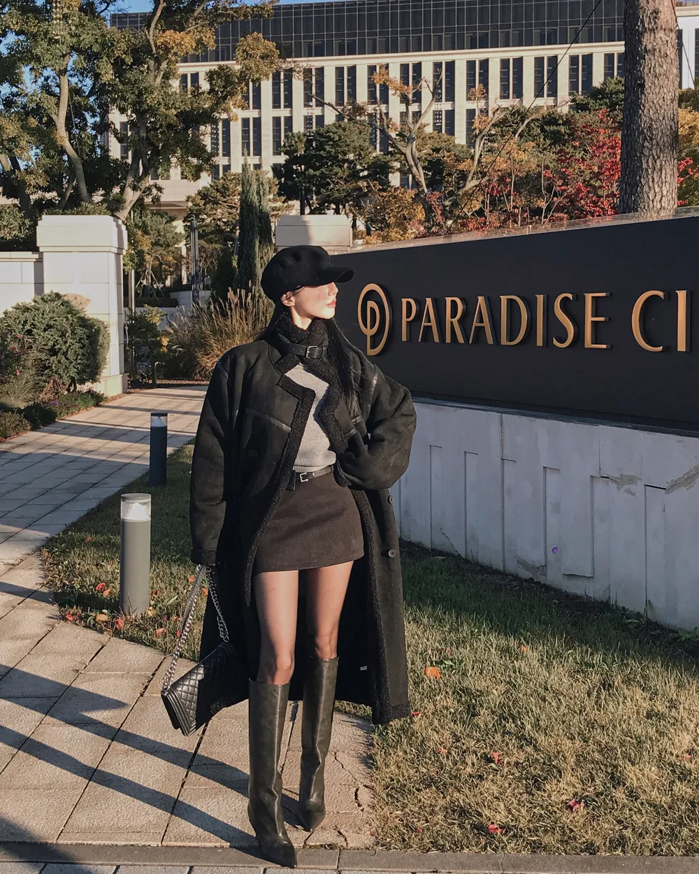 코트 모델 착용 이미지-S2L84