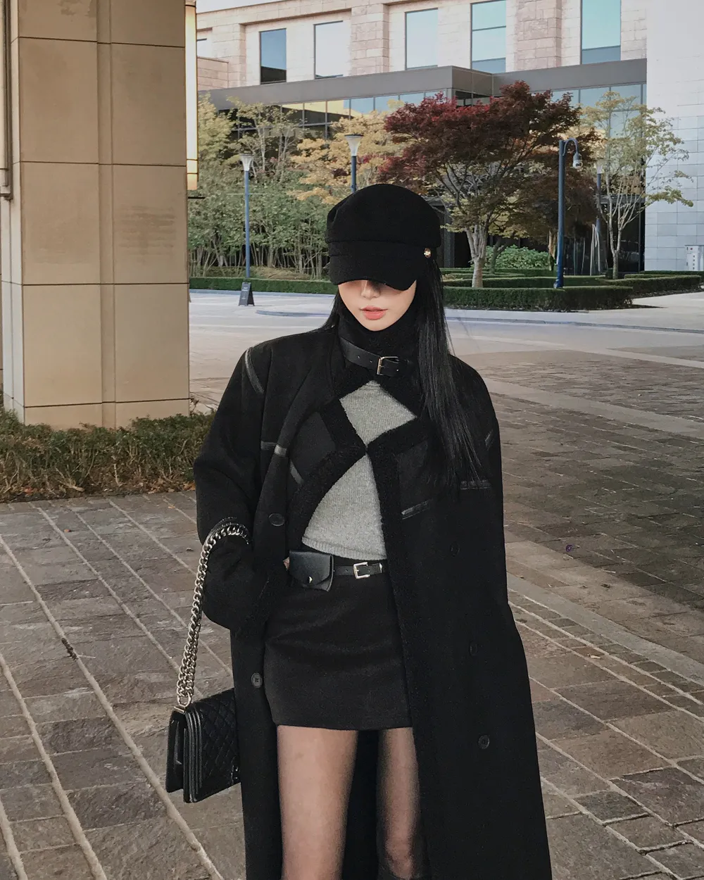 코트 모델 착용 이미지-S2L85