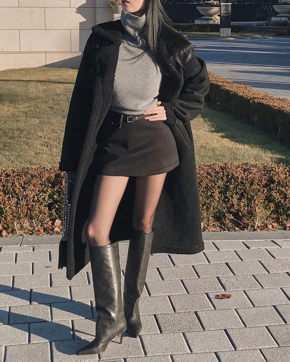 코트 모델 착용 이미지-S2L82