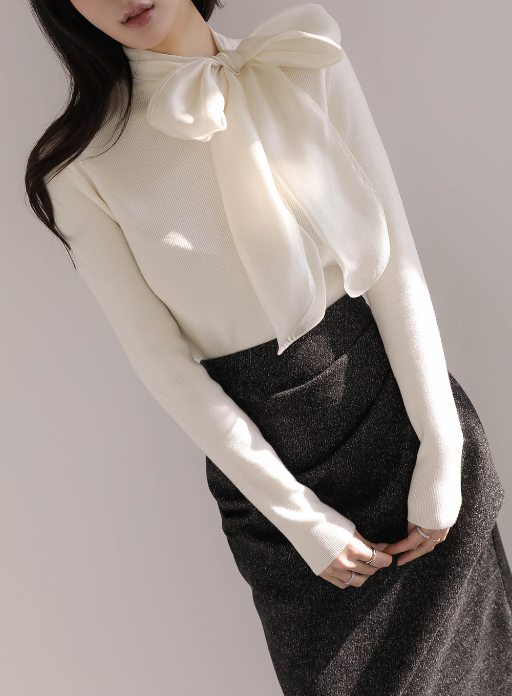 ボウタイリボンニット | レディースファッション通販 - DHOLIC