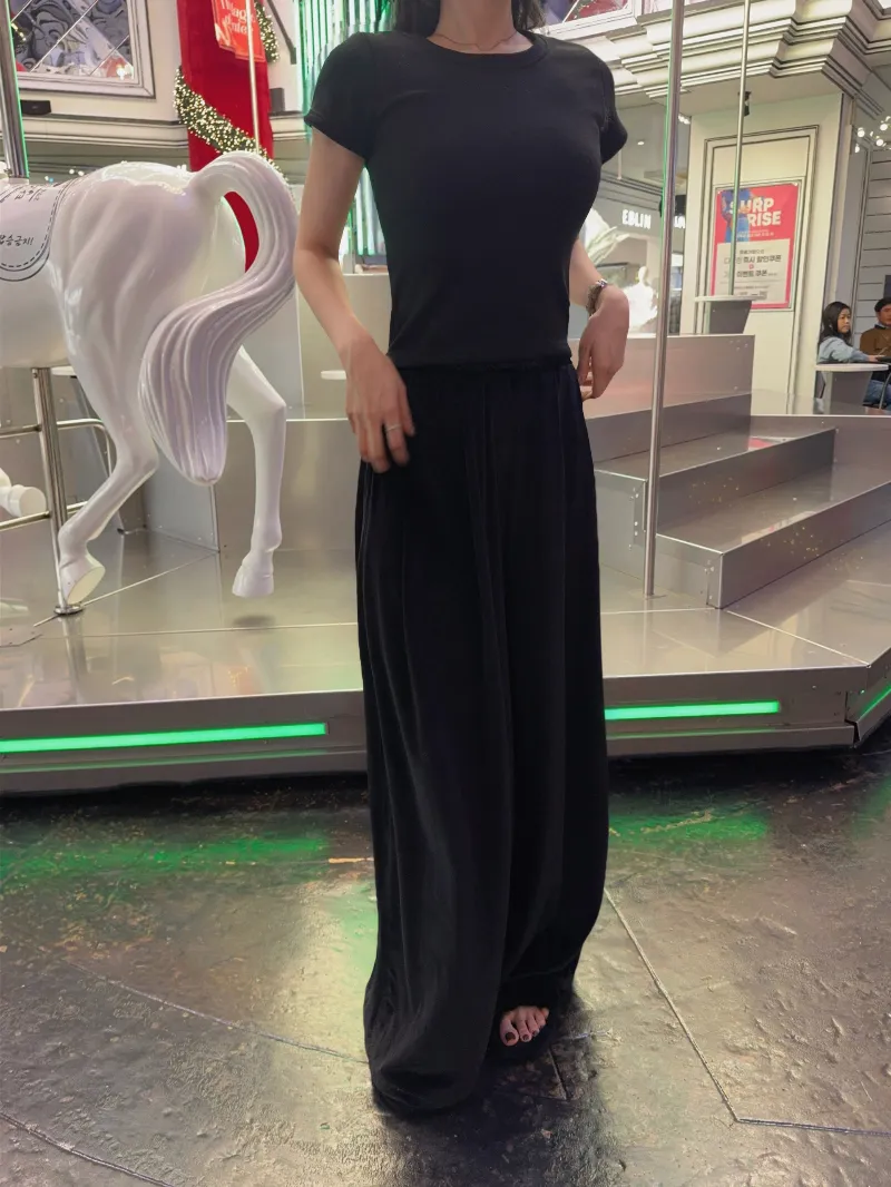 롱 스커트 모델 착용 이미지-S1L46