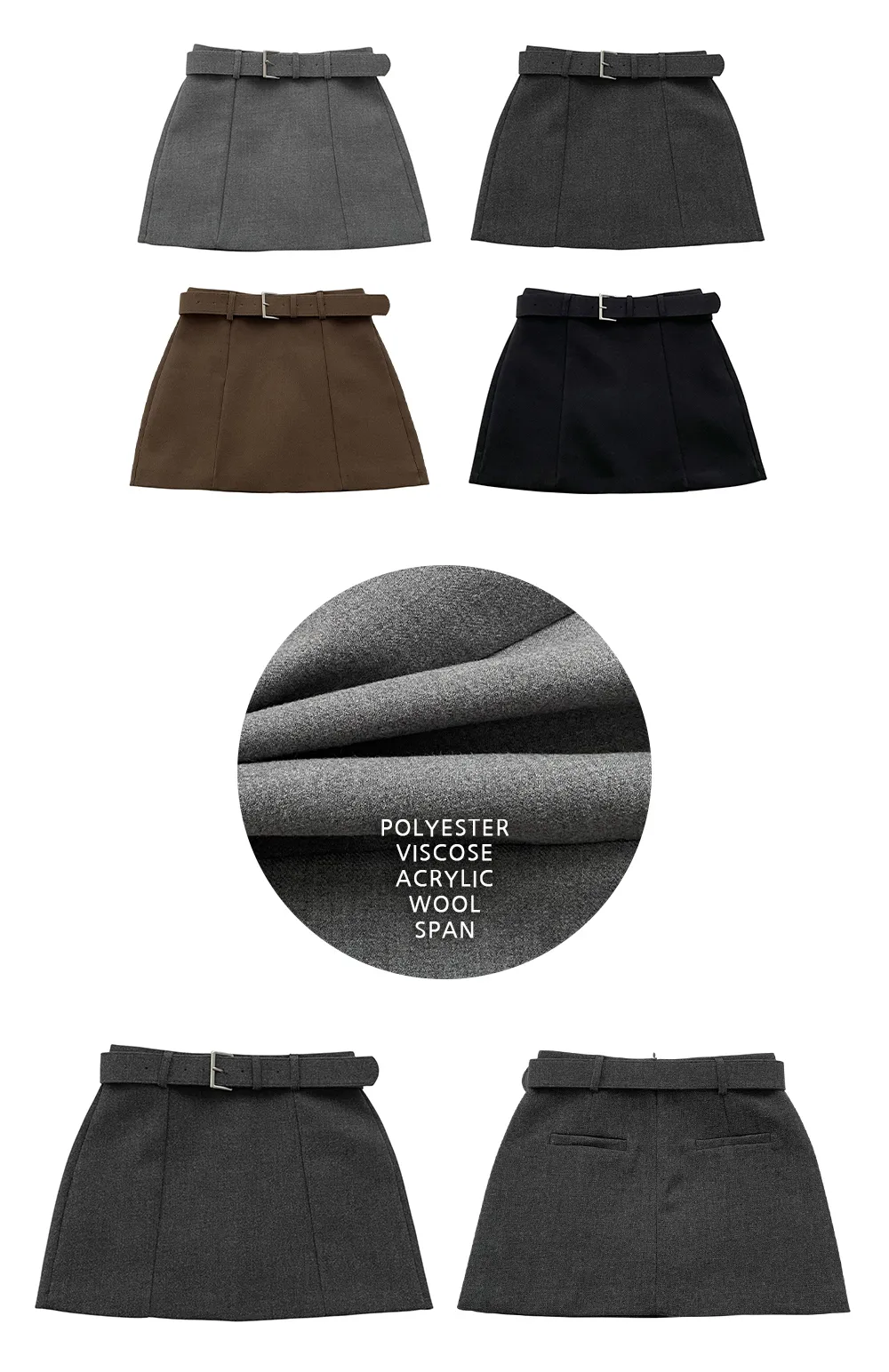 미니 스커트 브라운 색상 이미지-S2L1