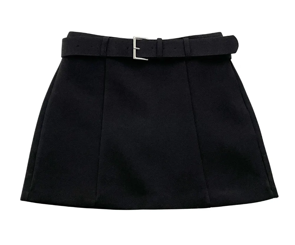 미니 스커트 차콜 색상 이미지-S2L31