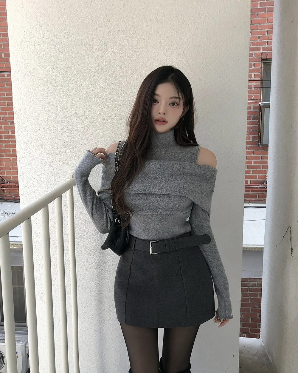 미니 스커트 모델 착용 이미지-S3L9