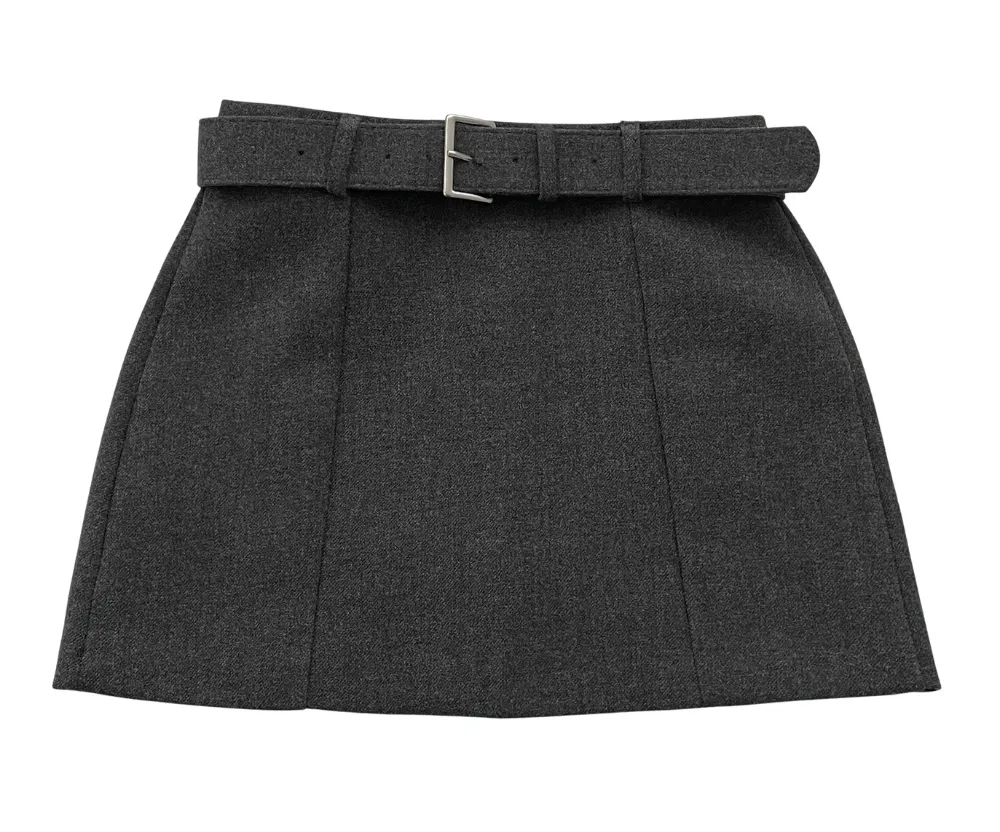 미니 스커트 그레이 색상 이미지-S2L36