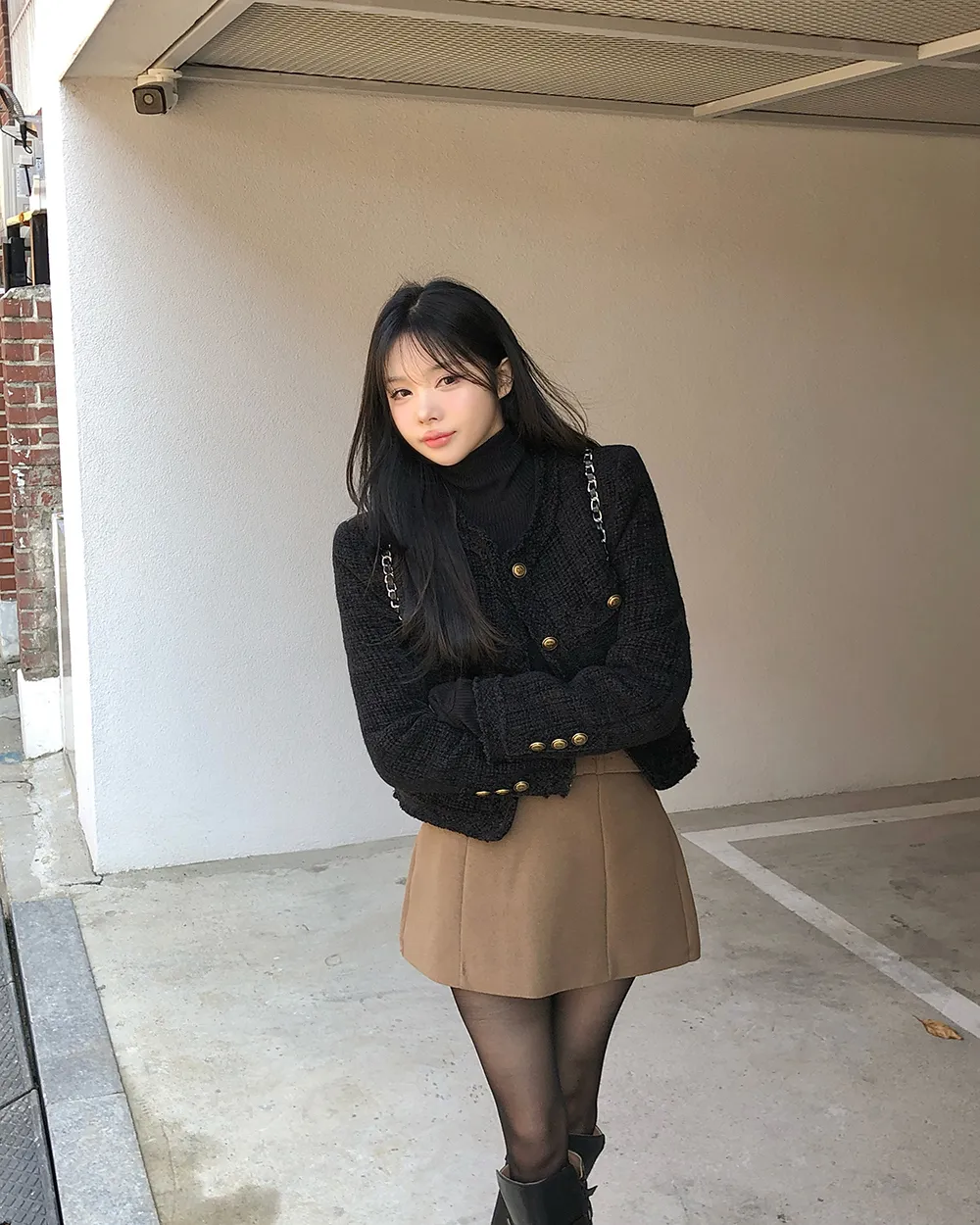 미니 스커트 모델 착용 이미지-S2L13