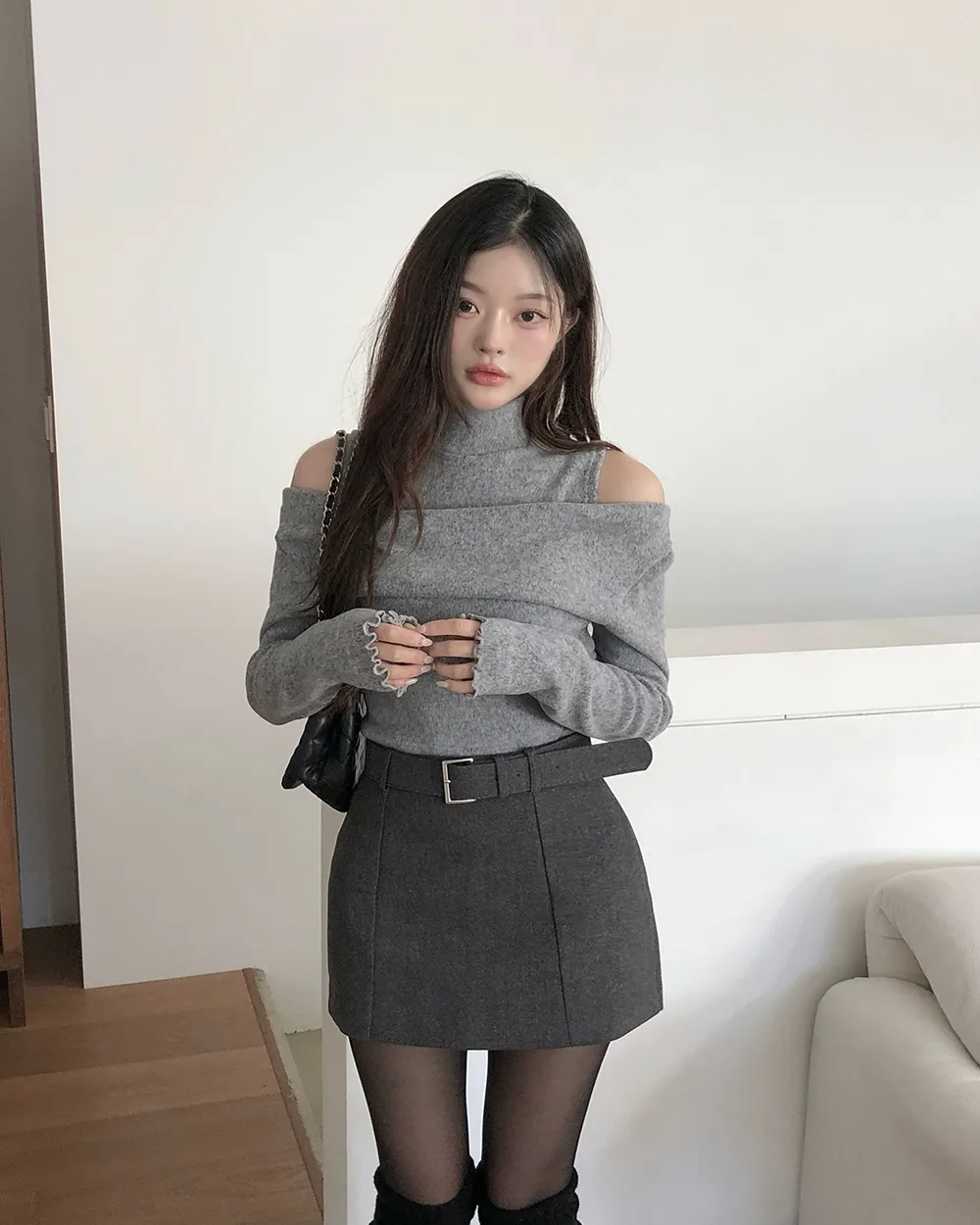 미니 스커트 모델 착용 이미지-S3L7