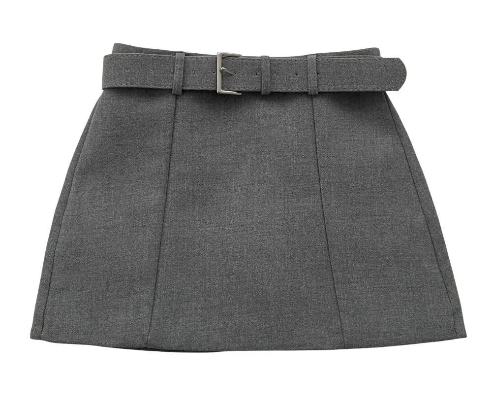 미니 스커트 그레이 색상 이미지-S2L35