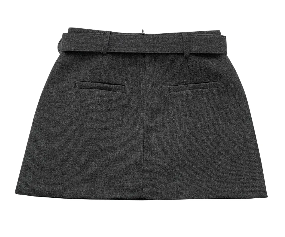 미니 스커트 그레이 색상 이미지-S2L37