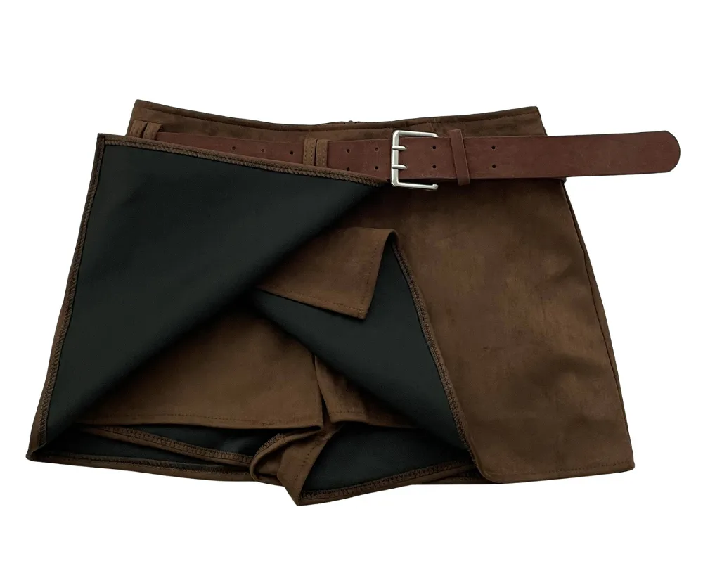 미니 스커트 카키 색상 이미지-S2L25