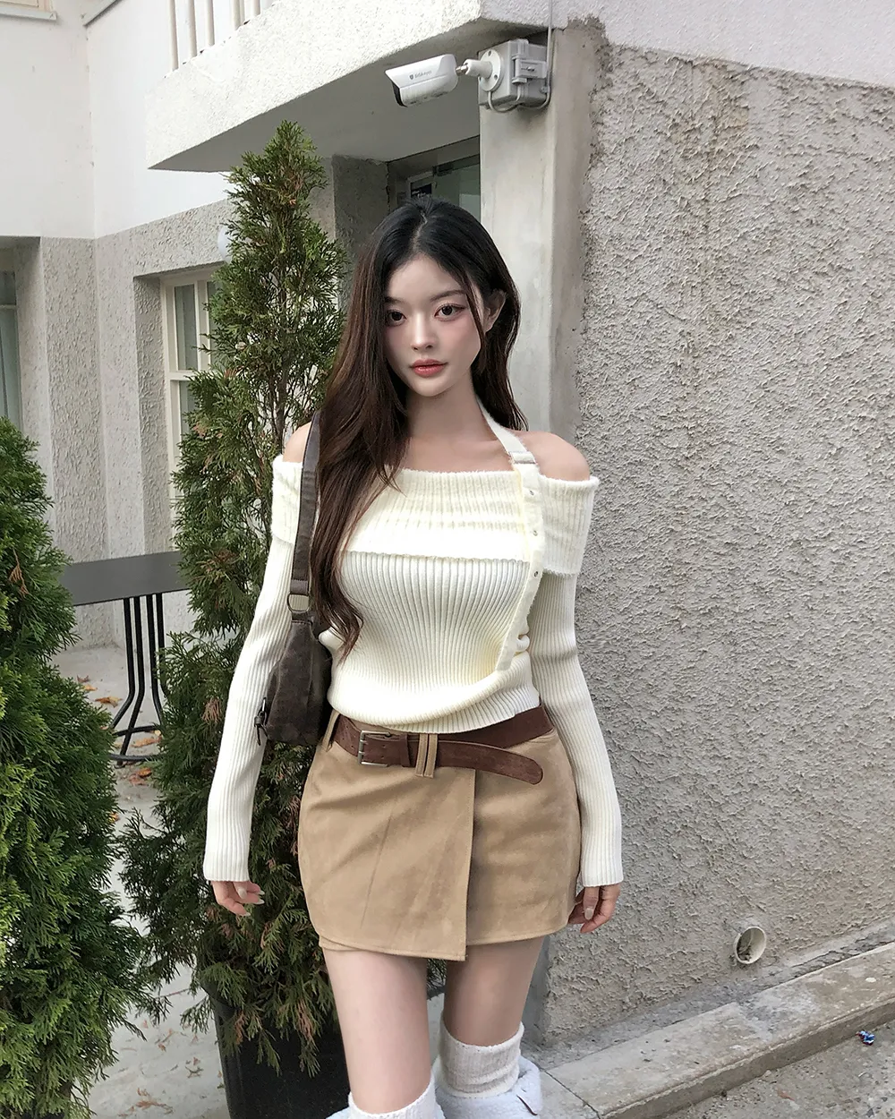 미니 스커트 모델 착용 이미지-S3L18