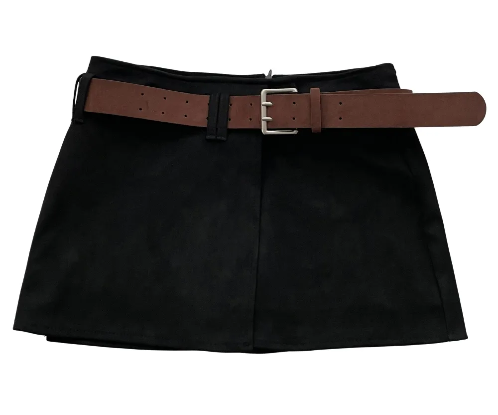 미니 스커트 차콜 색상 이미지-S2L20