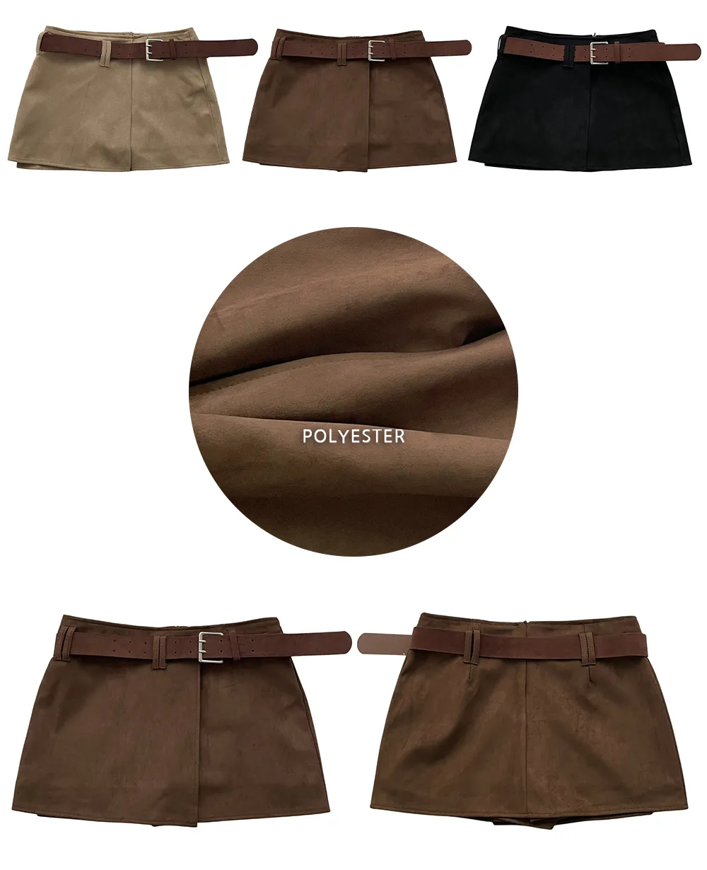 미니 스커트 브라운 색상 이미지-S2L1