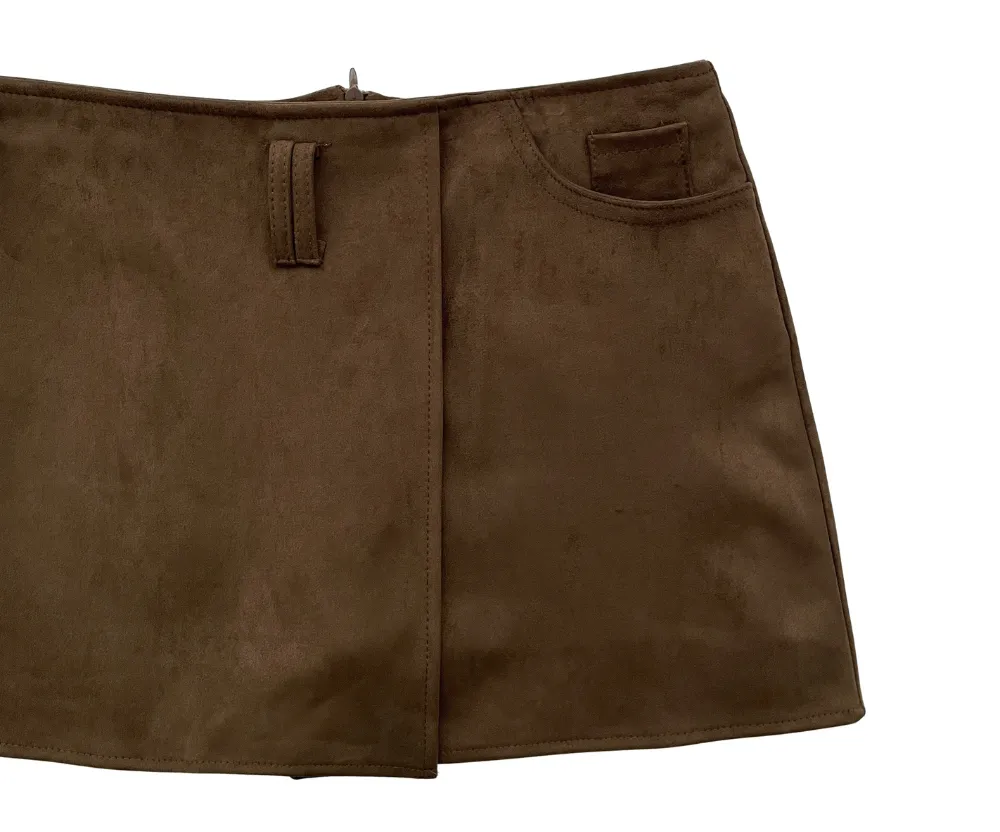 미니 스커트 카멜 색상 이미지-S2L26