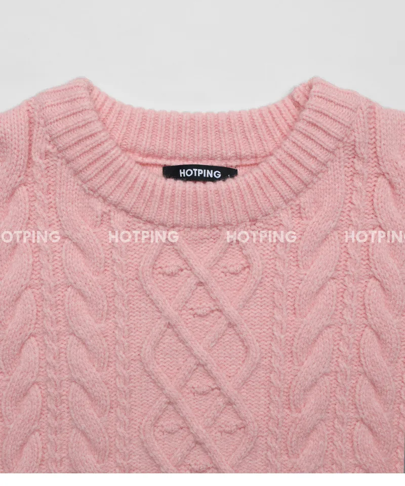 리오나 라운드넥 오버핏 피셔 긴팔니트티