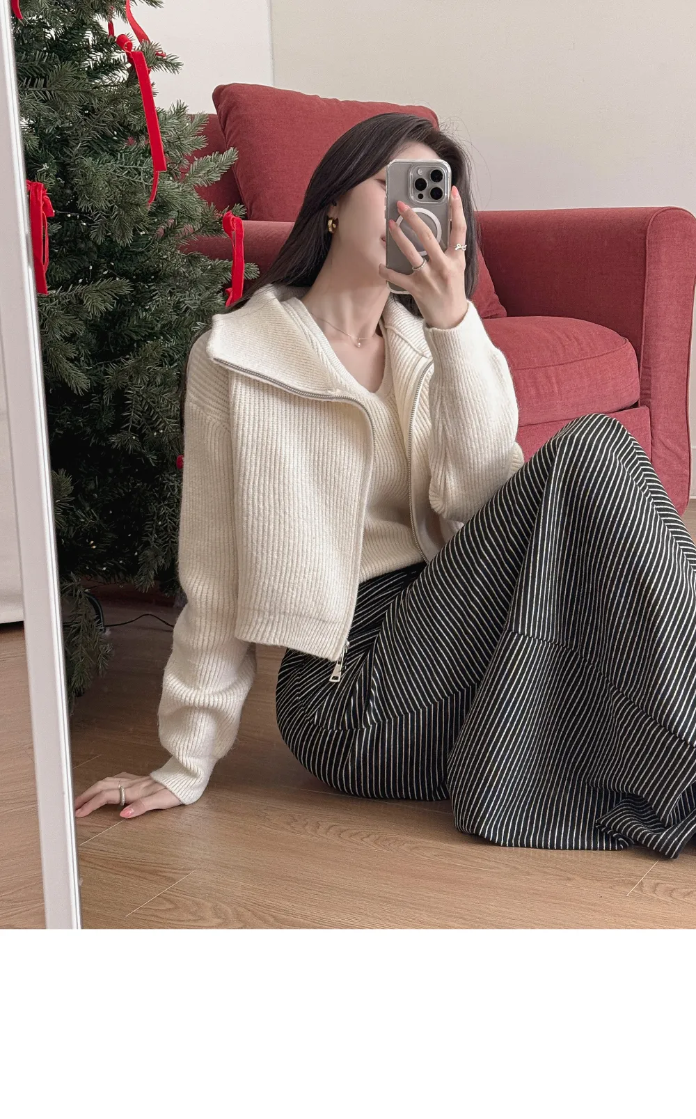 롱 스커트 모델 착용 이미지-S3L38