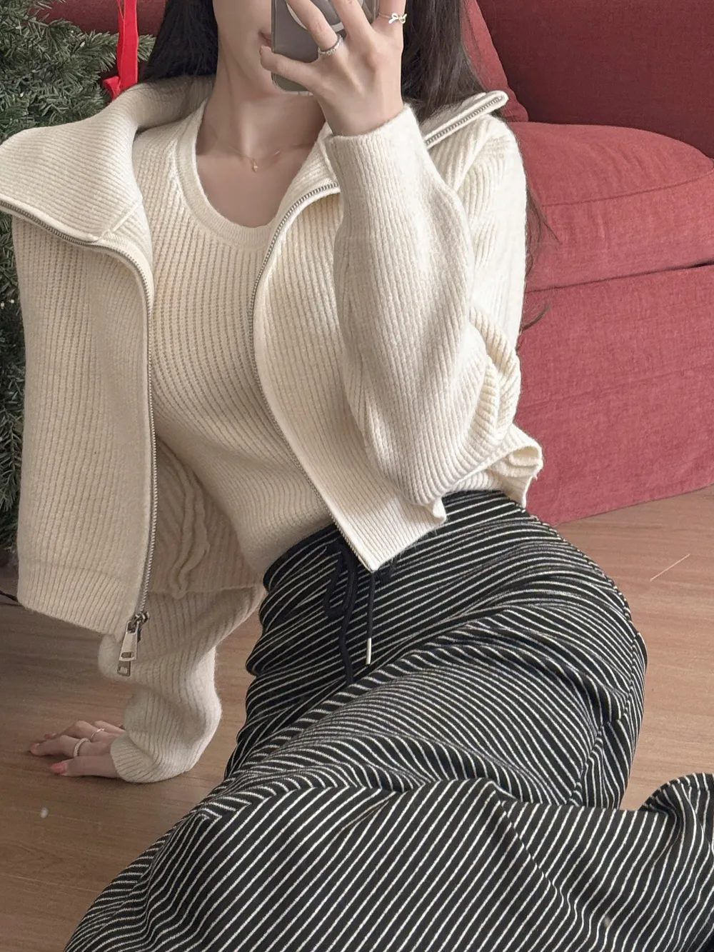 롱 스커트 모델 착용 이미지-S3L39