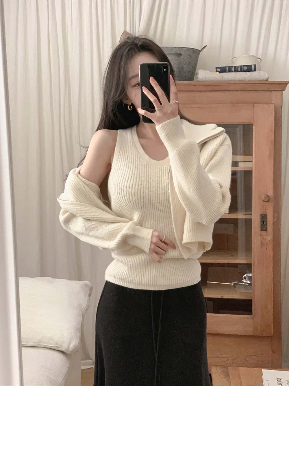 롱 스커트 모델 착용 이미지-S3L4