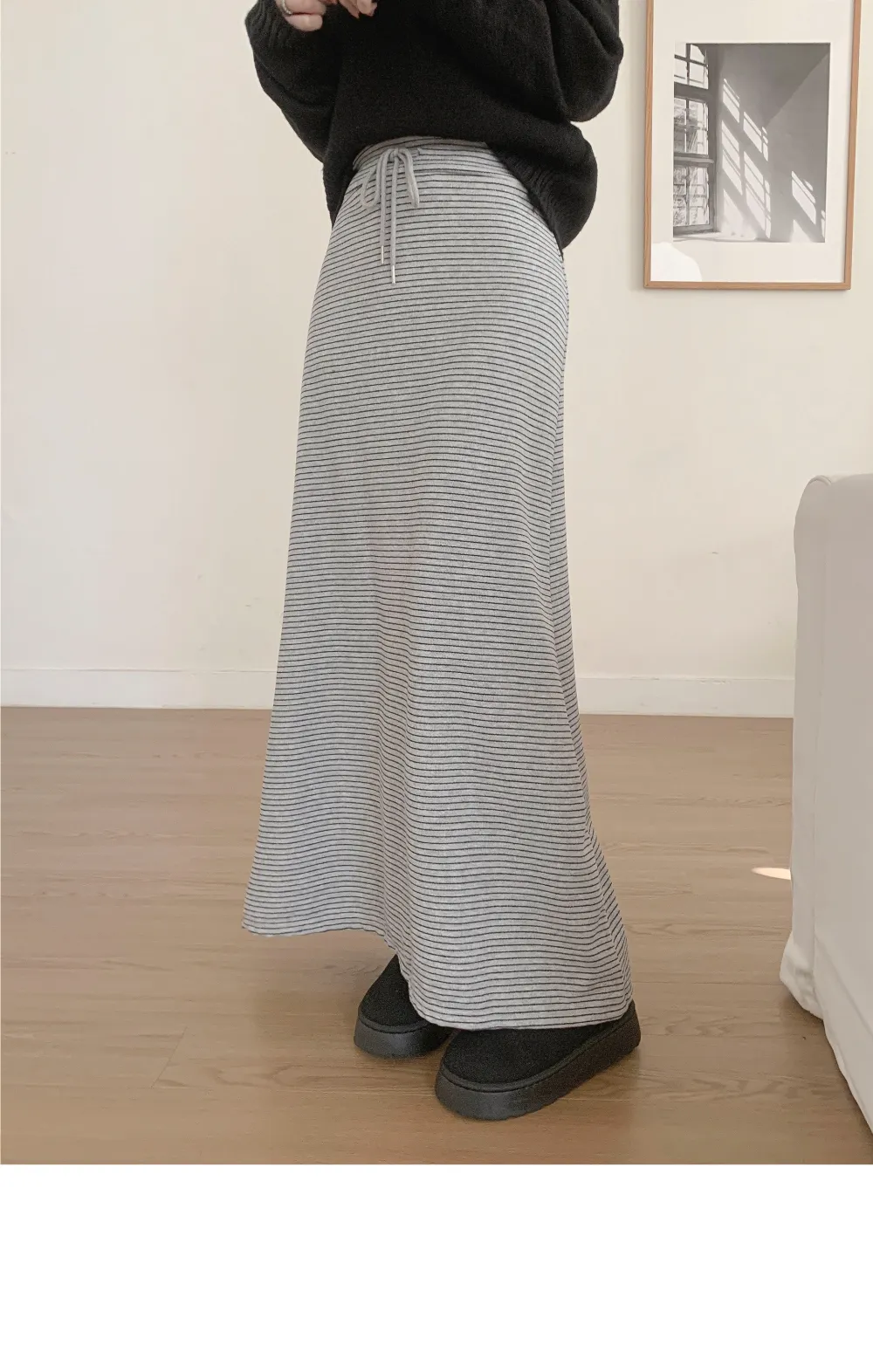 롱 스커트 모델 착용 이미지-S3L18