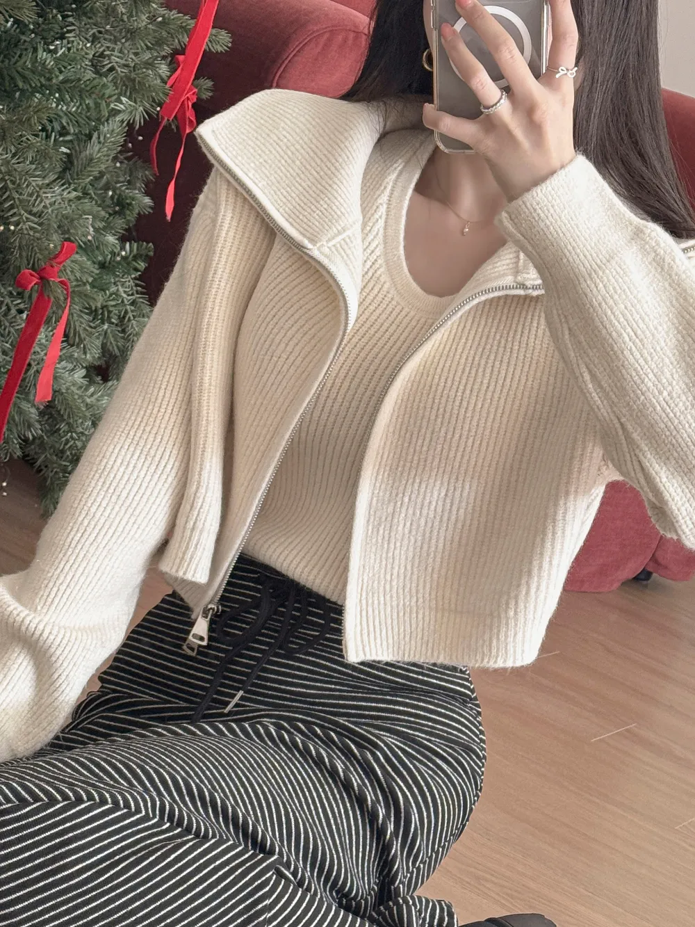 롱 스커트 모델 착용 이미지-S3L40