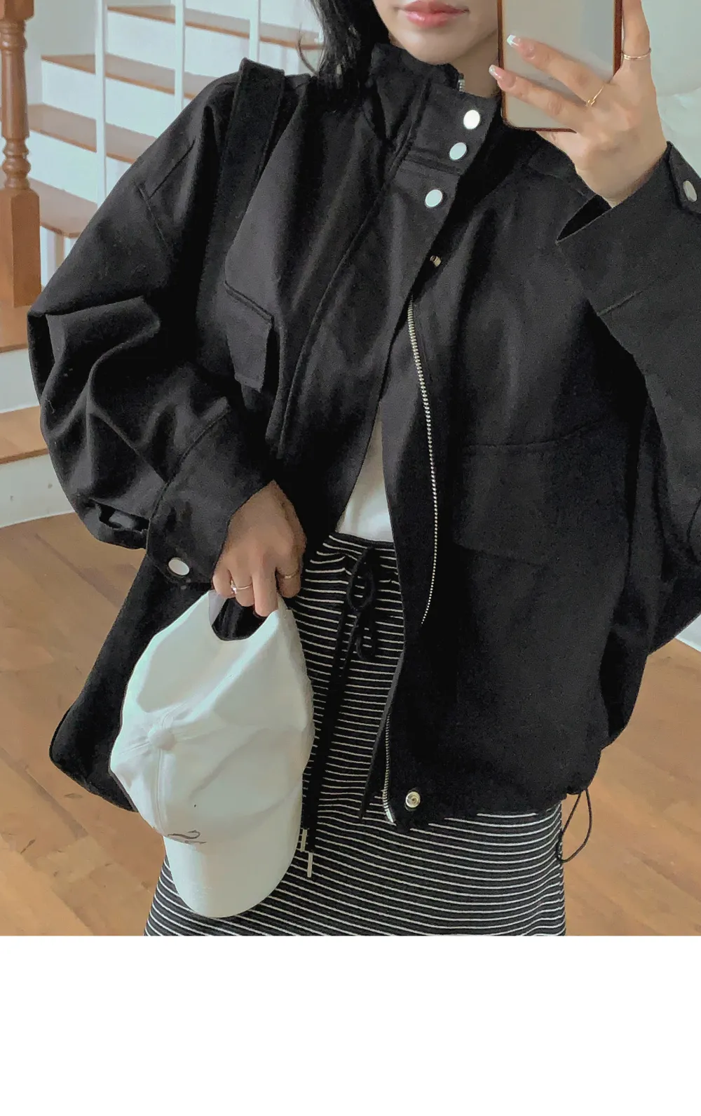 롱 스커트 모델 착용 이미지-S1L49