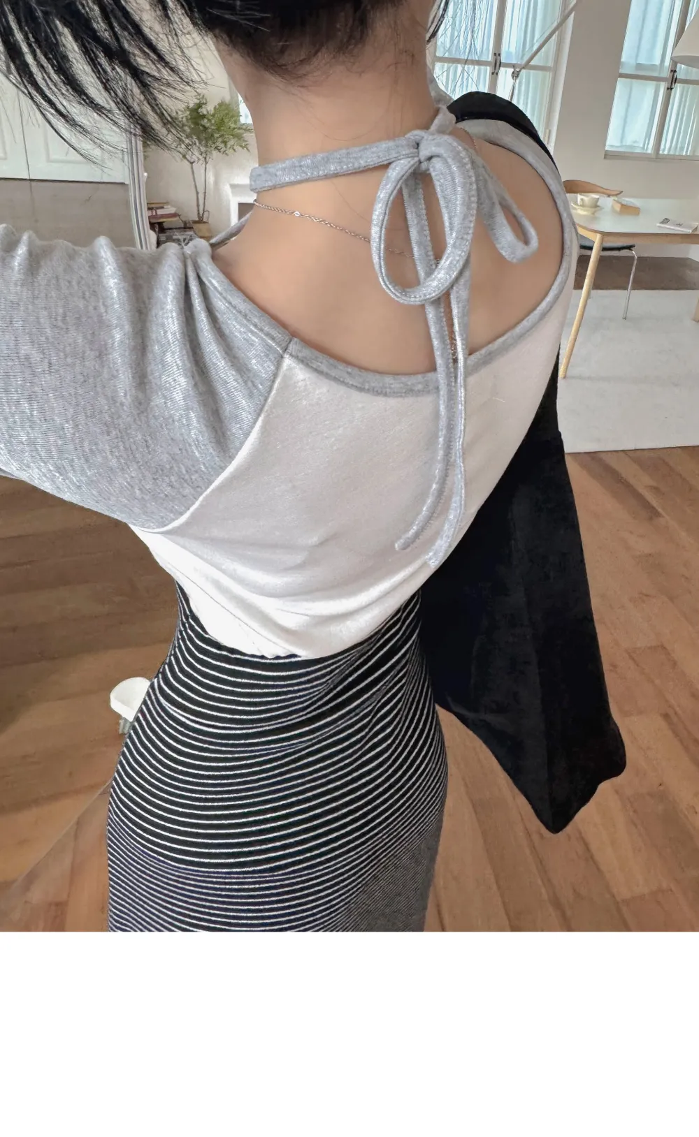 롱 스커트 모델 착용 이미지-S1L41