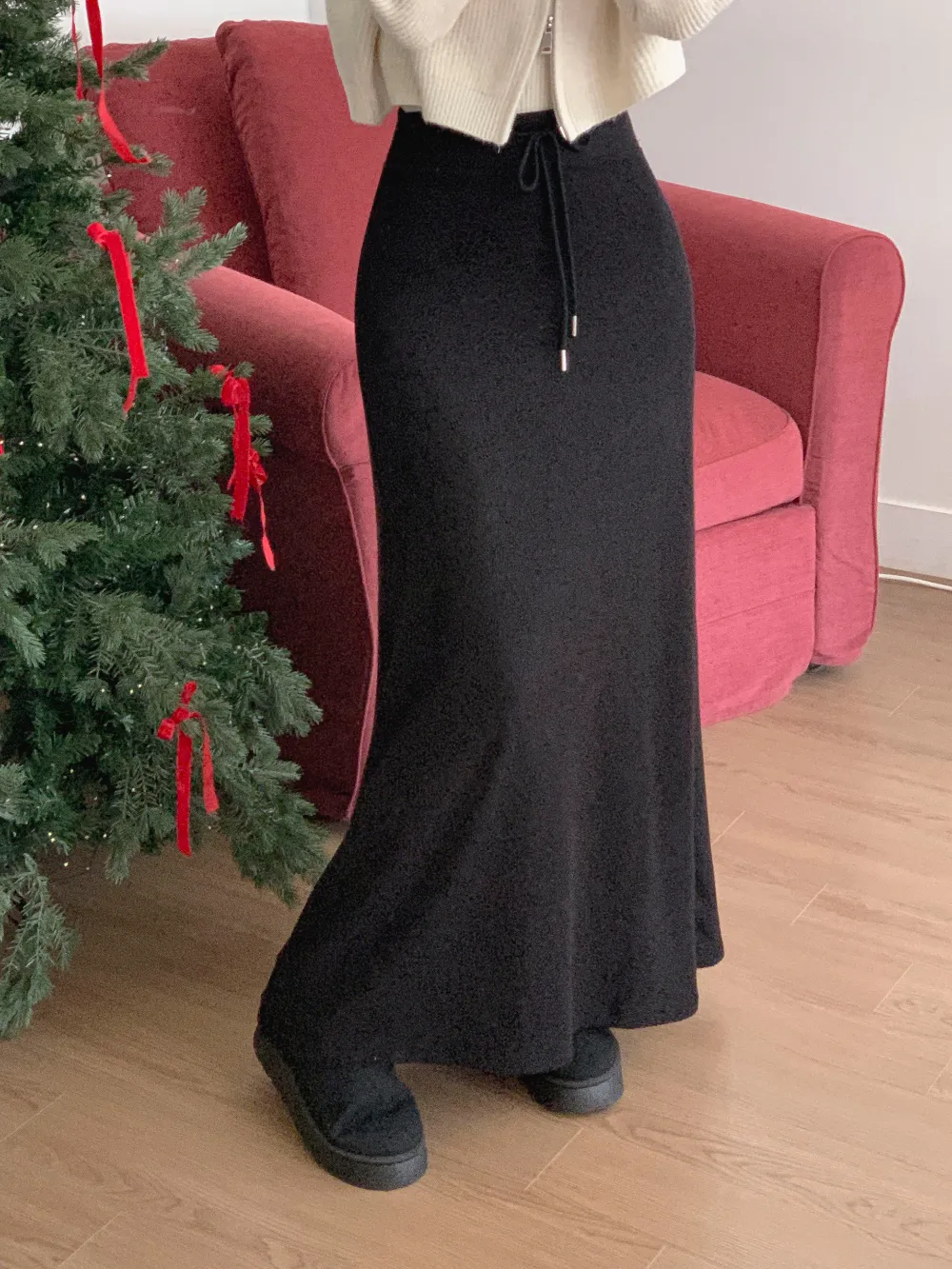 롱 스커트 모델 착용 이미지-S3L5