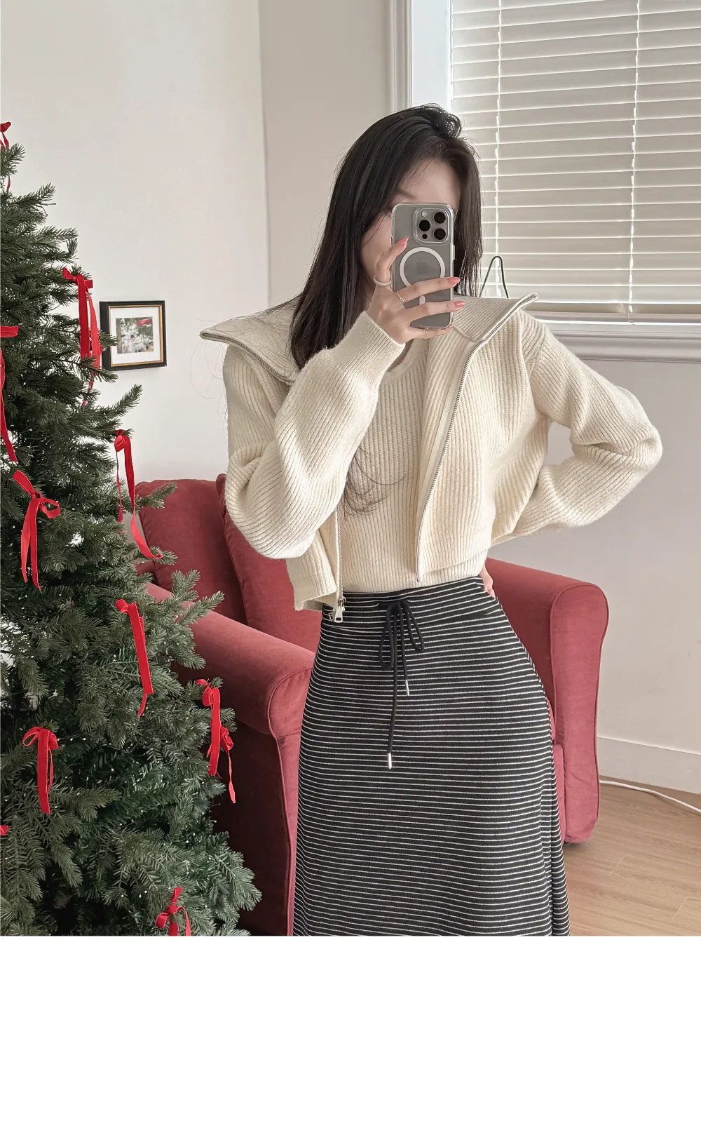 롱 스커트 모델 착용 이미지-S3L15