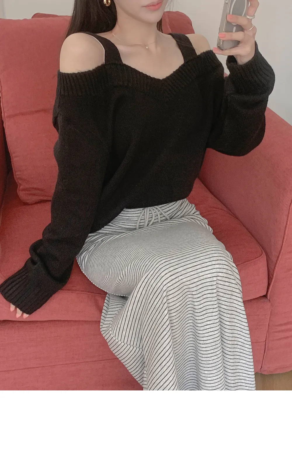 롱 스커트 모델 착용 이미지-S3L30