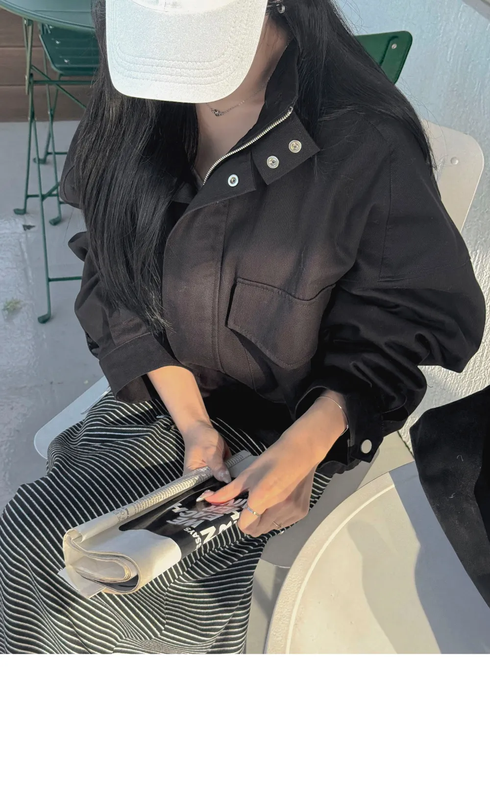 롱 스커트 모델 착용 이미지-S1L37