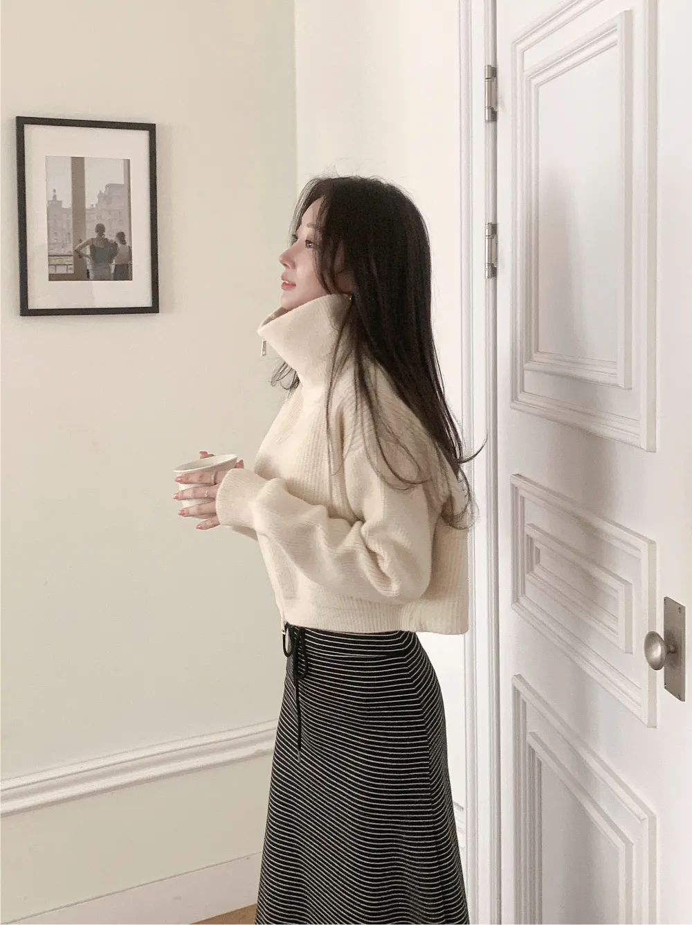 롱 스커트 모델 착용 이미지-S3L57