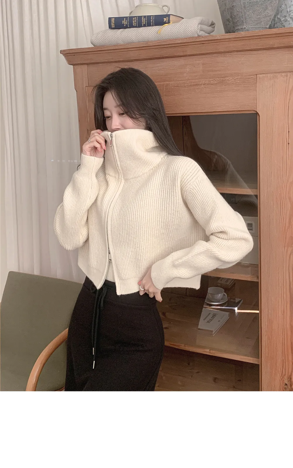 롱 스커트 모델 착용 이미지-S3L12